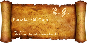 Muszta Gábor névjegykártya
