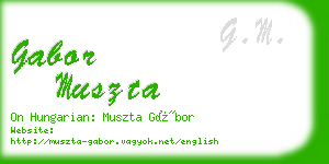 gabor muszta business card